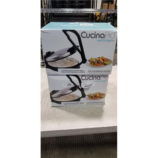 2 CUCINA PRO TORTILLA AND FLATBREAD MAKERS