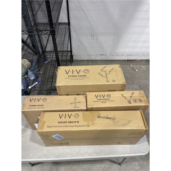 4 ASSORTED VIVO MOUNTS