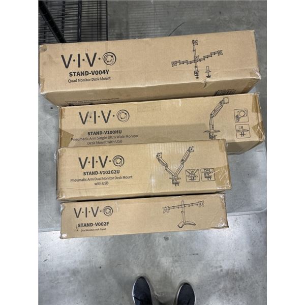 4 ASSORTED VIVO MOUNTS