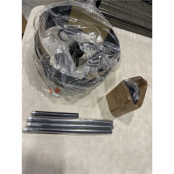 NEW 3 LIGHT MODERN LIGHT FIXTURE AND ASSORTED WALL PAPER AND WALL STICKER DECOR