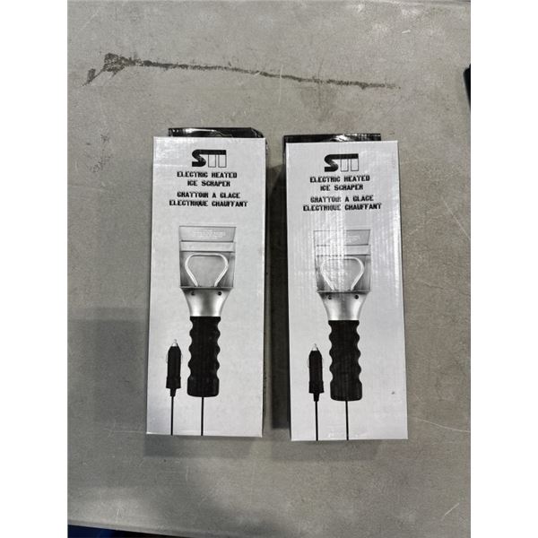 2 NEW ELECTRIC HEATED ICE SCRAPERS