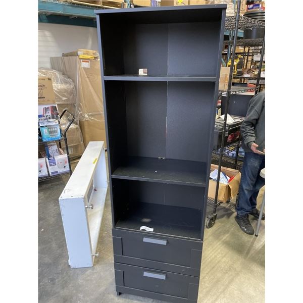 MODERN 2 DRAWER BOOKSHELF