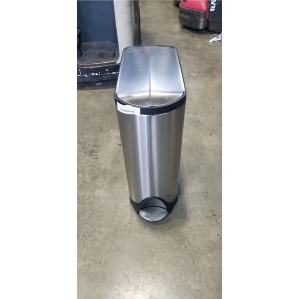 SIMPLE HUMAN STEP GARABGE AND RECYCLING CAN