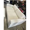 Image 6 : MODERN BEIGE DEEP SEATING  MODULAR LOVESEAT ANBD STORAGE OTTOMAN, GOOD CONDITION, NO RIPS OR TEARS