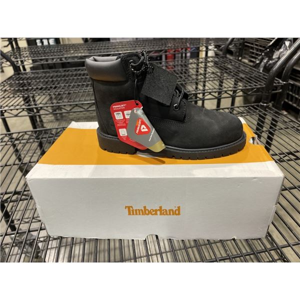 NEW TIMBERLAND PREMIUM 6 IN WATERPROOF BOOT BLACK NUBUCK SIZE YOUTH 3