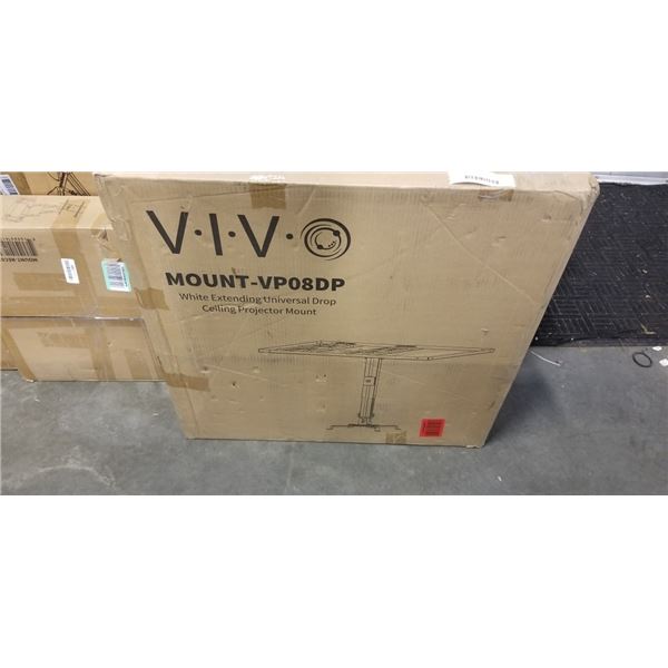 VIVO WHITE EXTENDING UNIVERSAL DROP CEILING PROJECTOR MOUNT