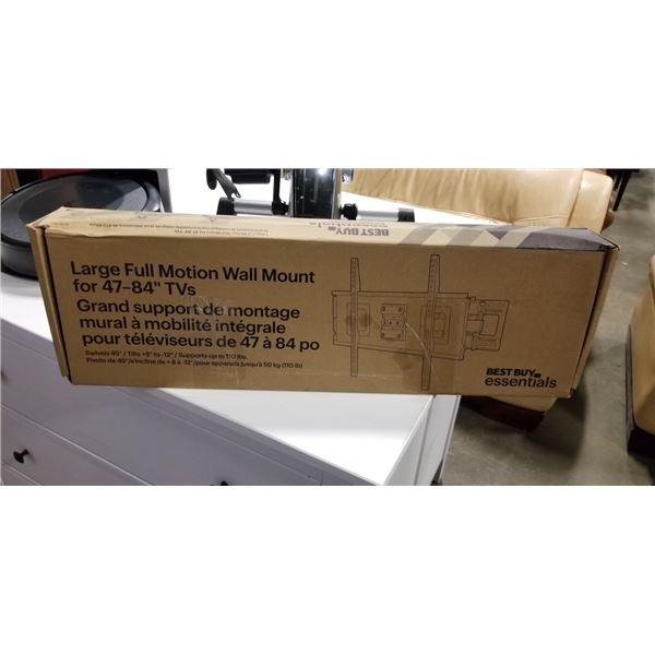 BEST BUY ESSENTIALS LARGE 47-84 INCH FULL MOTION TV WALL MOUNT