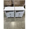 Image 1 : PAIR WHITE 2 DRAWER NIGHT STANDS