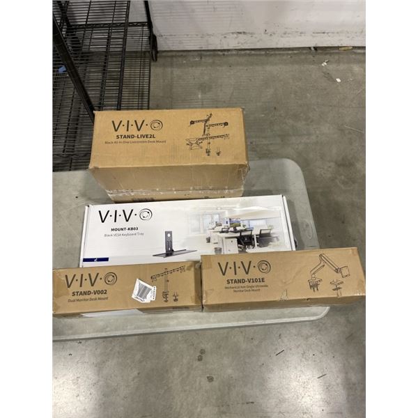 4 ASSORTED VIVO MOUNTS