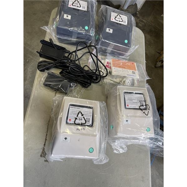 4 NEW PHOMEMO LABEL PINTERS WITH CORDS AND MANUALS