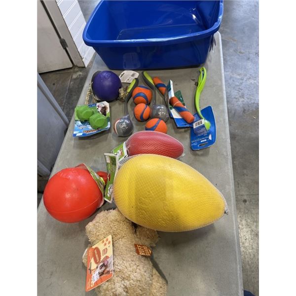 NEW LITTER BOX OF NEW PET ACCESSORIES AND TOYS