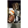 Image 1 : FOOTBALL, VOLLEYBALL, HOCKEY GLOVE AND BASEBALL GLOVE