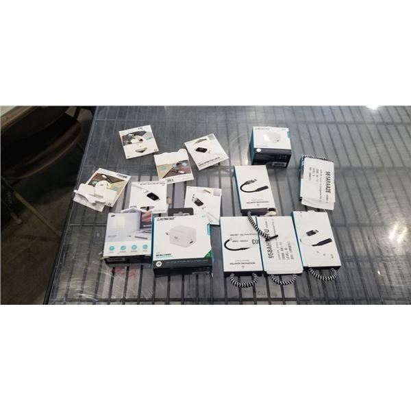 ASSORTED LBT ADAPTORS, MINI WALL CHARGERS, CONNECTORS ETC