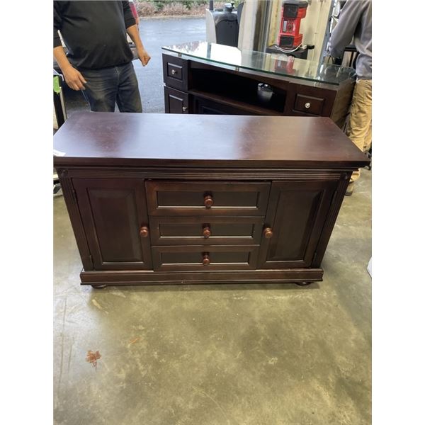ESPRESSO FINISH SERVING CABINET