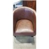 Image 2 : BROWN LEATHER TUB CHAIR