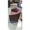Image 3 : BROWN LEATHER TUB CHAIR