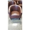 Image 1 : BROWN LEATHER TUB CHAIR