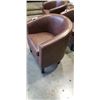 Image 3 : BROWN LEATHER TUB CHAIR