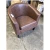 Image 2 : BROWN LEATHER TUB CHAIR