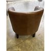 Image 3 : BROWN LEATHER TUB CHAIR