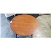 Image 2 : WALNUT FINISH MODERN ROUND COFFEE TABLE , 36 INCH DIAMETER