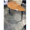 Image 1 : MODERN WOOD GRAIN LEAF SHAPE COFFEE TABLE