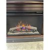Image 3 : ELECTRIC HEAT AND FLAME LIGHT UPO FIREPLACE CONSOLE WITH GLASS TOP, WORKING