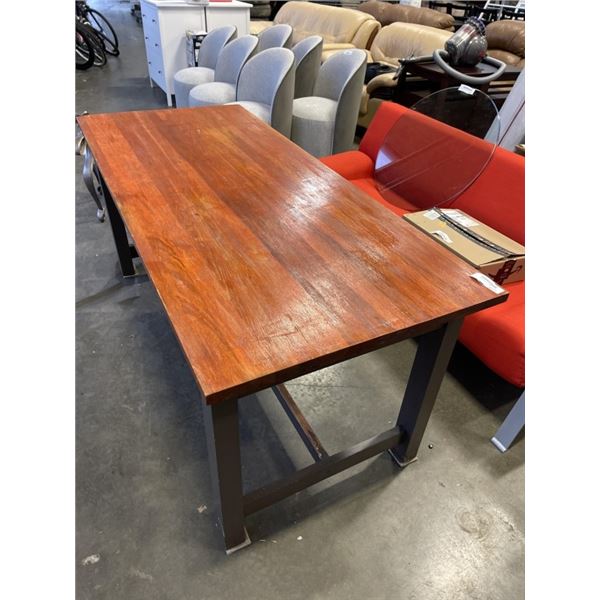 FARMHOUSE DINING TABLE W/ END DRAWERS
