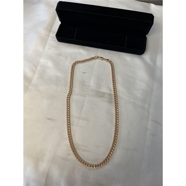 NEW 18K GOLD PLATED 8.0MM CUBAN LINK NECKLACE, 24" LONG