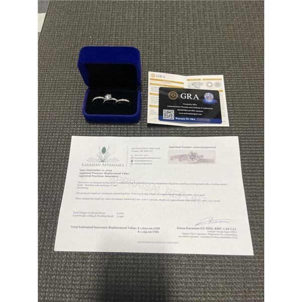 2.00 CT GRA CERTIFIED ROUND BRILLIANT CUT MOISSANITE STONE VVS D COLOR WITH 30 ROUND BRILLIANT CUT C