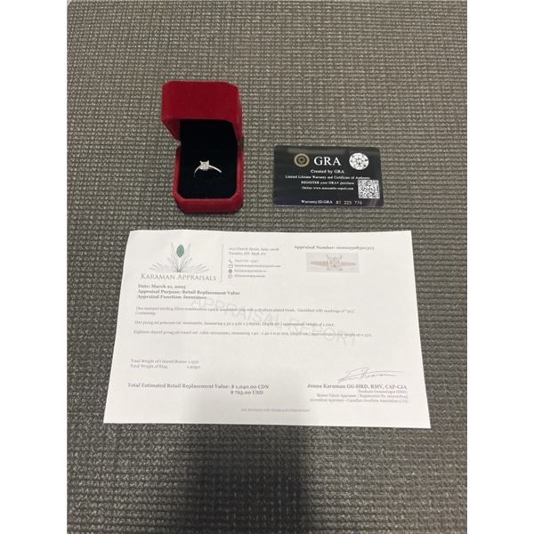 1.00 CT TW GRA CERTIFIED PRINCESS CUT MOISSANITE STONES VVS D COLOR WITH 18 STONES SET IN SHARED PRO