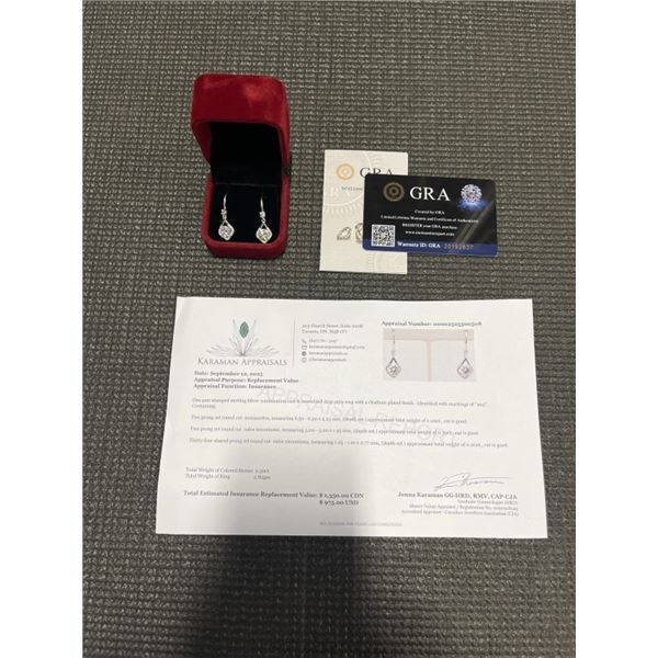 2.00 CT GRA CERTIFIED ROUND BRILLIANT CUT MOISSANITE STONE VVS D COLOR WITH 34 ROUND BRILLIANT CUT C