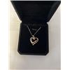 Image 1 : NEW 18K GOLD PLATED 26MM SIMULATED DIAMOND (CZ) MOM HEART NECKLACE - CHAIN 18" LONG