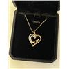 Image 2 : NEW 18K GOLD PLATED 26MM SIMULATED DIAMOND (CZ) MOM HEART NECKLACE - CHAIN 18" LONG