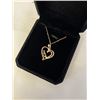 Image 3 : NEW 18K GOLD PLATED 26MM SIMULATED DIAMOND (CZ) MOM HEART NECKLACE - CHAIN 18" LONG