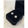 Image 2 : NEW PLATINUM PLATED 3.0CT EACH SIMULATED DIAMOND (CZ) STUD EARRINGS
