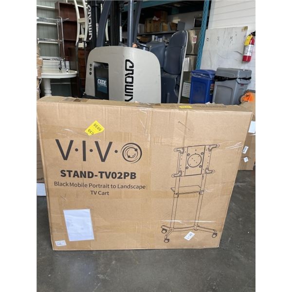 VIVO BLACK MOBILE PORTRAIT TO LANDSCAPE TV CART