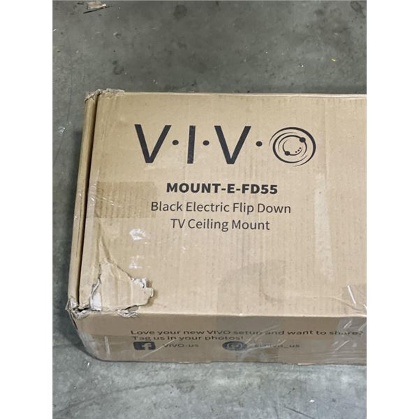 VIVO BLACK ELECTRCIC FLIP DOWN TV CEILING MOUNT