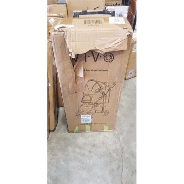 VIVO BLACK 4 WHEEL PET STROLLER