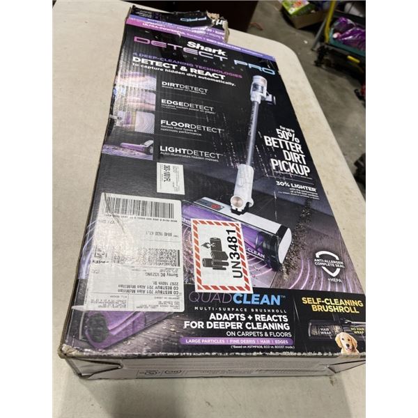 SHARK POWERDETECT CORDLESS STICK VACUUM - TESTED WORKING, RETAIL $599