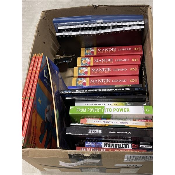 ASSORTED NEW BOOKS, NOVELS, AGENDA AND LINED BOOKS MOTIVATIONAL READING ETC