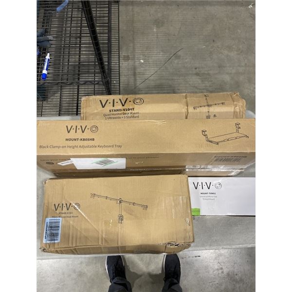 4 ASSORTED VIVO MOUNTS