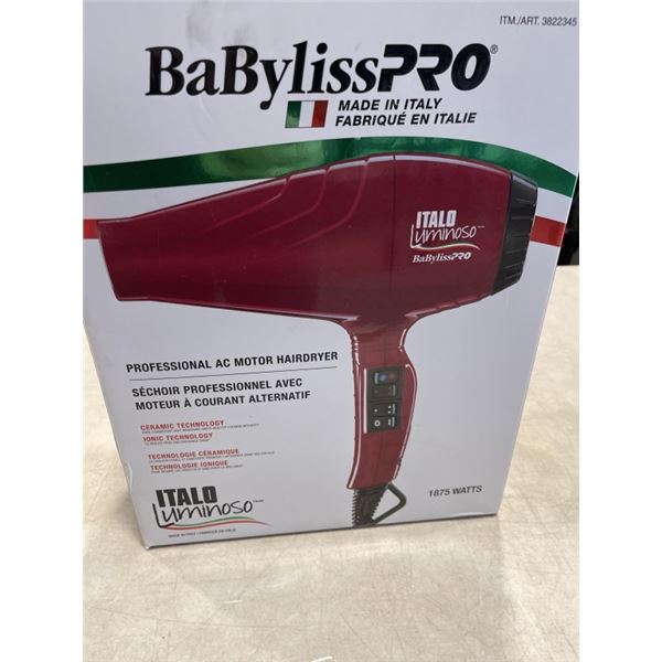 BABYLISS PRO PROFESSIONAL AC MOTOR HAIR DRYER