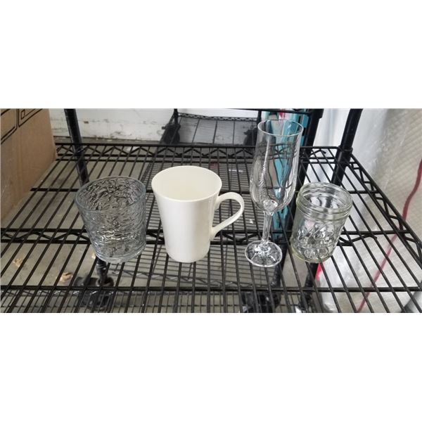 LARGE BOX OF ASSORTED MIKASA AND OTHER KITCHEN AND GLASSWARE