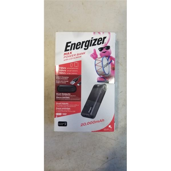 ENERGIZER MAX POWER BANK WITH LCD SCREEN 20K