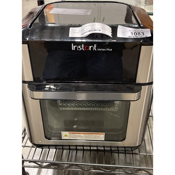 AS NEW DEMO INSTANT POT VORTEX PLUS 10QT AIR FRY OVEN - TESTED WORKING, RETAIL $199