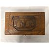 Image 5 : VINTAGE HAND CARVED WOOD JEWELLRY OR TRINKET BOX/ CASE, 10" x 5 3/4" GOOD CONDITION