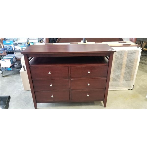 CUSTOM MANUFACTURED SOLID WOOD DARK FINISH  DRESSER