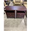 Image 1 : CUSTOM MANUFACTURED SOLID WOOD DARK FINISH  NIGHT STANDS