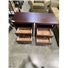 Image 2 : CUSTOM MANUFACTURED SOLID WOOD DARK FINISH  NIGHT STANDS